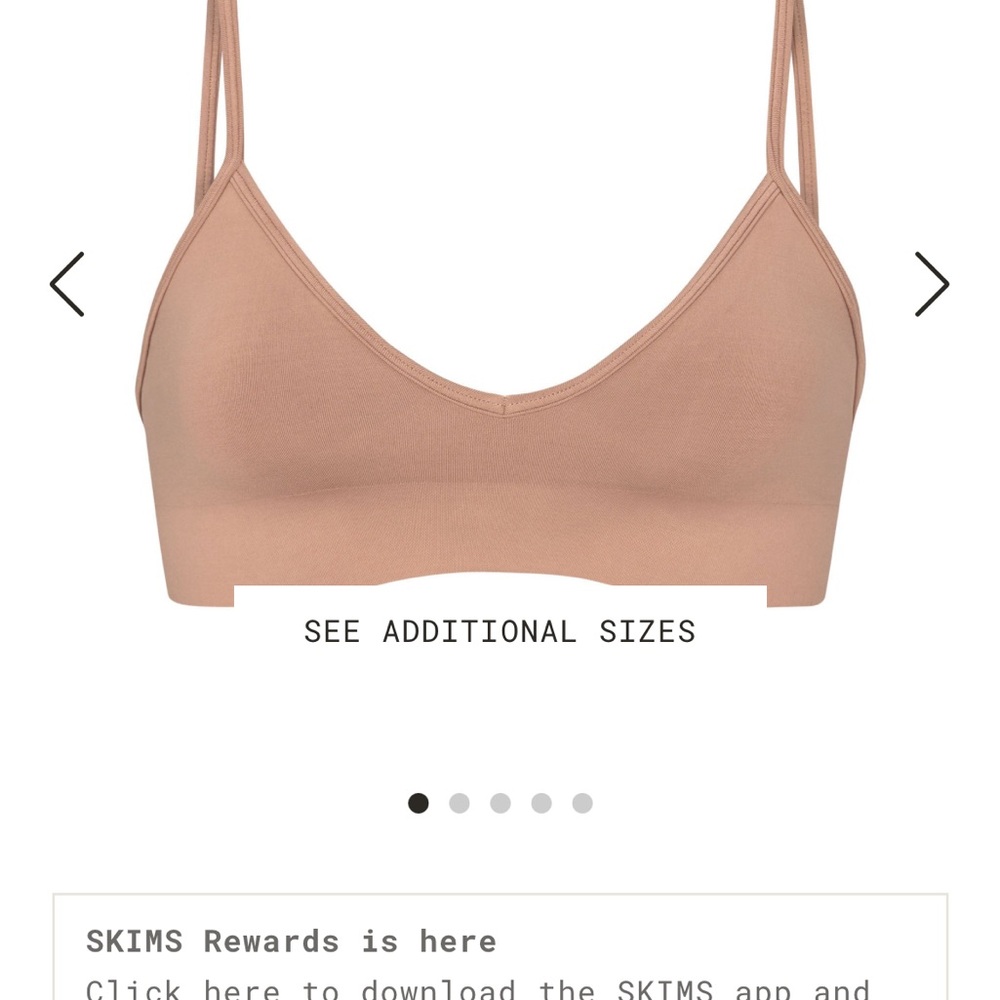 SKIMS SOFT SMOOTHING SEAMLESS BRALETTE | SIENNA / S